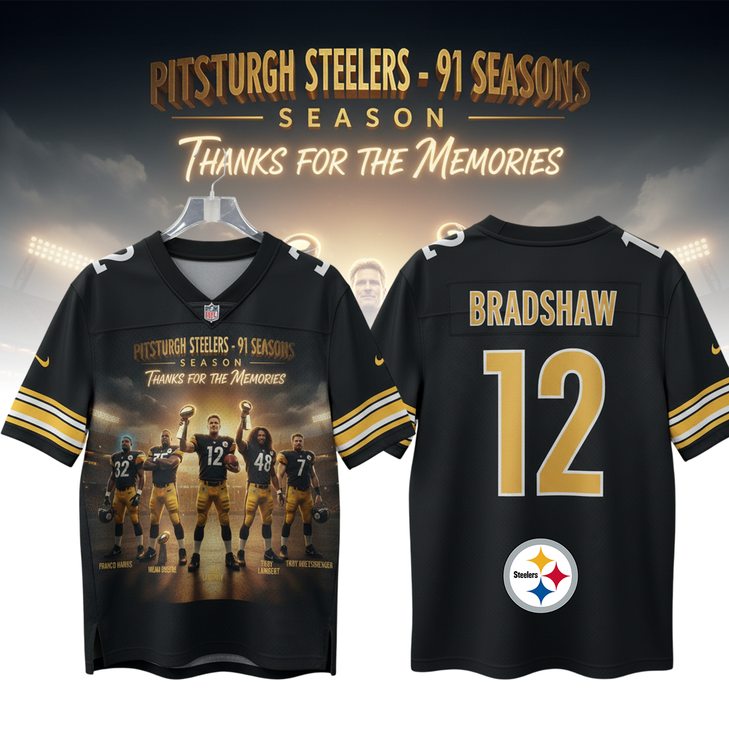 Limited Edition 2025 Steelers 91th Anniversary Jersey